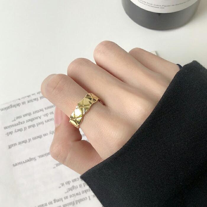 送料無料 50%off オープンリング リング フリー ウェーブ  高見え キルティング 指輪 おしゃれ ユニセックス 男女兼用 ゴールド シルバー ピンク kr340 |  | 03