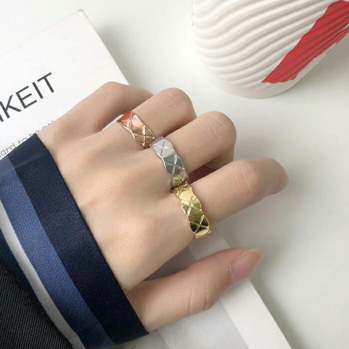 送料無料 50%off オープンリング リング フリー ウェーブ  高見え キルティング 指輪 おしゃれ ユニセックス 男女兼用 ゴールド シルバー ピンク kr340 |  | 02