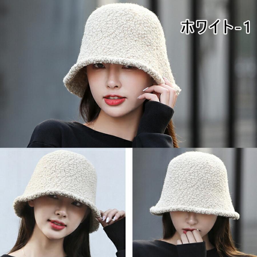 【送料無料】50%off レディース ニットバケットハット チューリップハット 帽子 防寒対策 小顔効果 もこもこ ニット ニットハット ブークレニット kr408 |  | 03