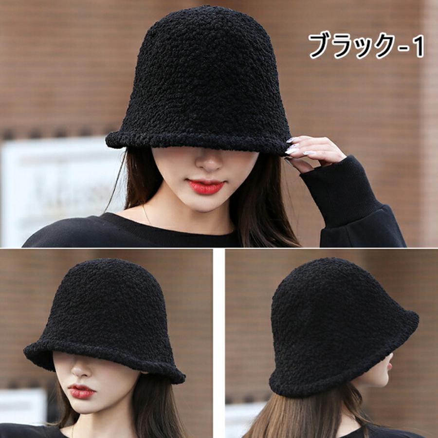 【送料無料】50%off レディース ニットバケットハット チューリップハット 帽子 防寒対策 小顔効果 もこもこ ニット ニットハット ブークレニット kr408 |  | 04