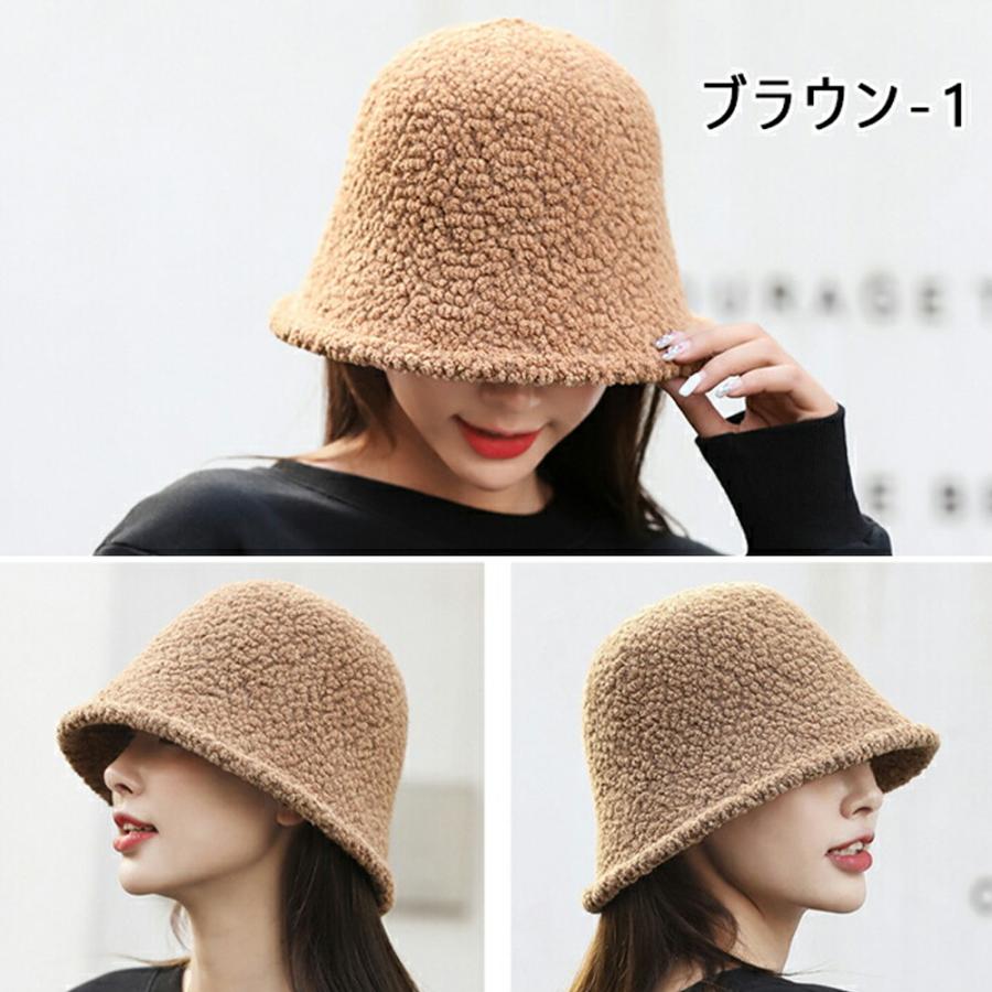 【送料無料】50%off レディース ニットバケットハット チューリップハット 帽子 防寒対策 小顔効果 もこもこ ニット ニットハット ブークレニット kr408 |  | 05