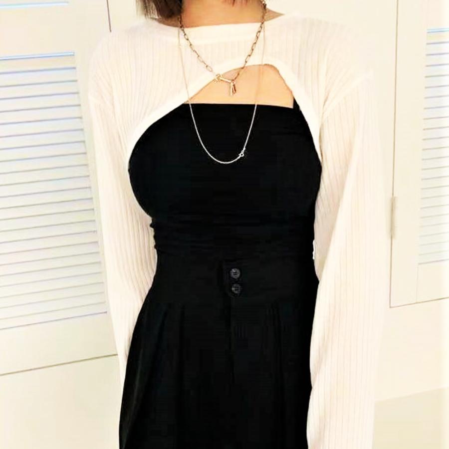 【送料無料】＼1000ポッキリ／スーパークロップドトップス トップス カーディガン ホワイト 長袖 kr416 |  | 02