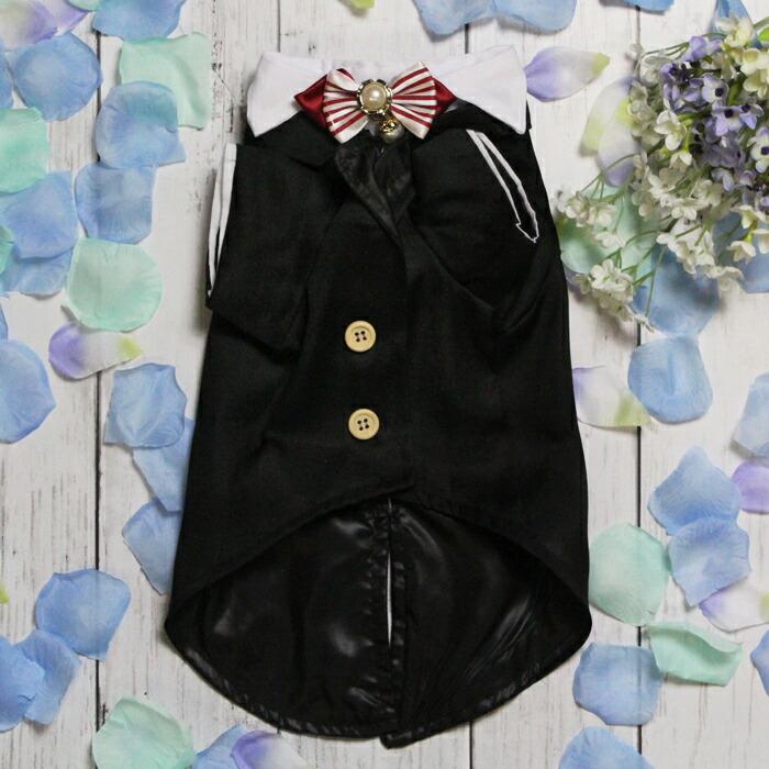 【送料無料】50%off ペット服 ペット フォーマル  ウエディング 結婚式 タキシード 燕尾服 パーティ ドッグ キャット ペットウエア 犬 猫 犬服 猫服 krd07 | 
