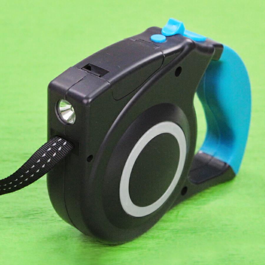 【送料無料】30%off 伸縮 ペットリード ペット リード 最長約4m LED ピンク ブルー ライト付き 夕方 夜 小型犬 中型犬 約15kgまで 自動巻き取り式 散歩 krd18 |  | 04