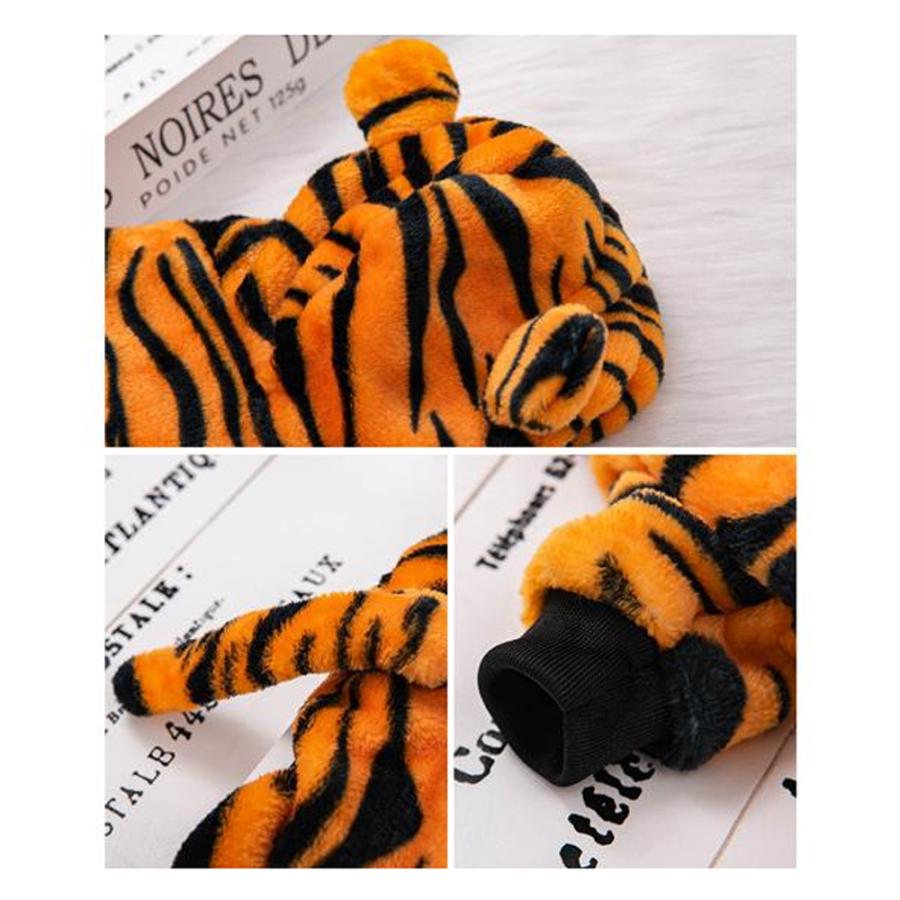 【送料無料】40%off 犬 猫 トラ  変身 ペットウエア フード 耳付 尻尾付 リブ付 ハロウィン  四つ脚 ロンパース コスプレ インスタ 小型犬  krd34 |  | 03