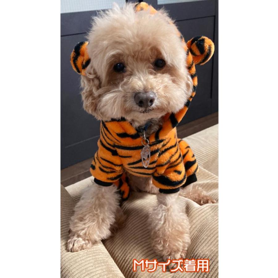 【送料無料】40%off 犬 猫 トラ  変身 ペットウエア フード 耳付 尻尾付 リブ付 ハロウィン  四つ脚 ロンパース コスプレ インスタ 小型犬  krd34 |  | 05