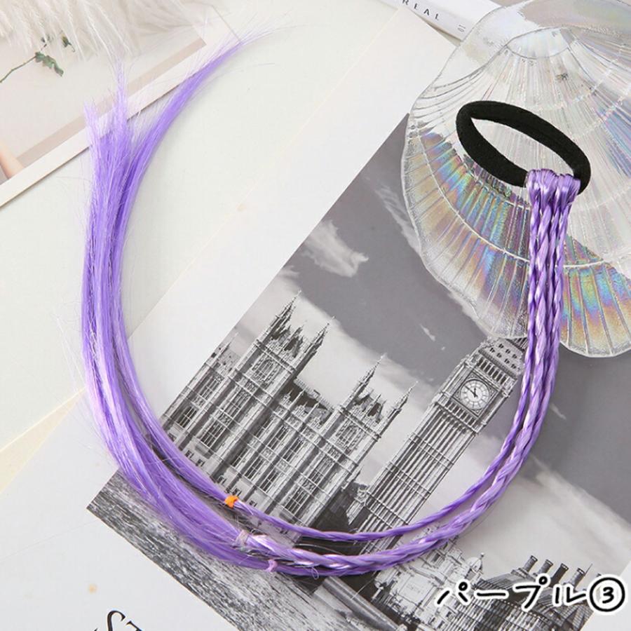 【送料無料】＼1000円ポッキリ／ヘアゴム ポニーテール エクステ 三つ編み エクステ グラデーション ダンス 子供  付け毛 イベント 簡単 krk21 |  | 03