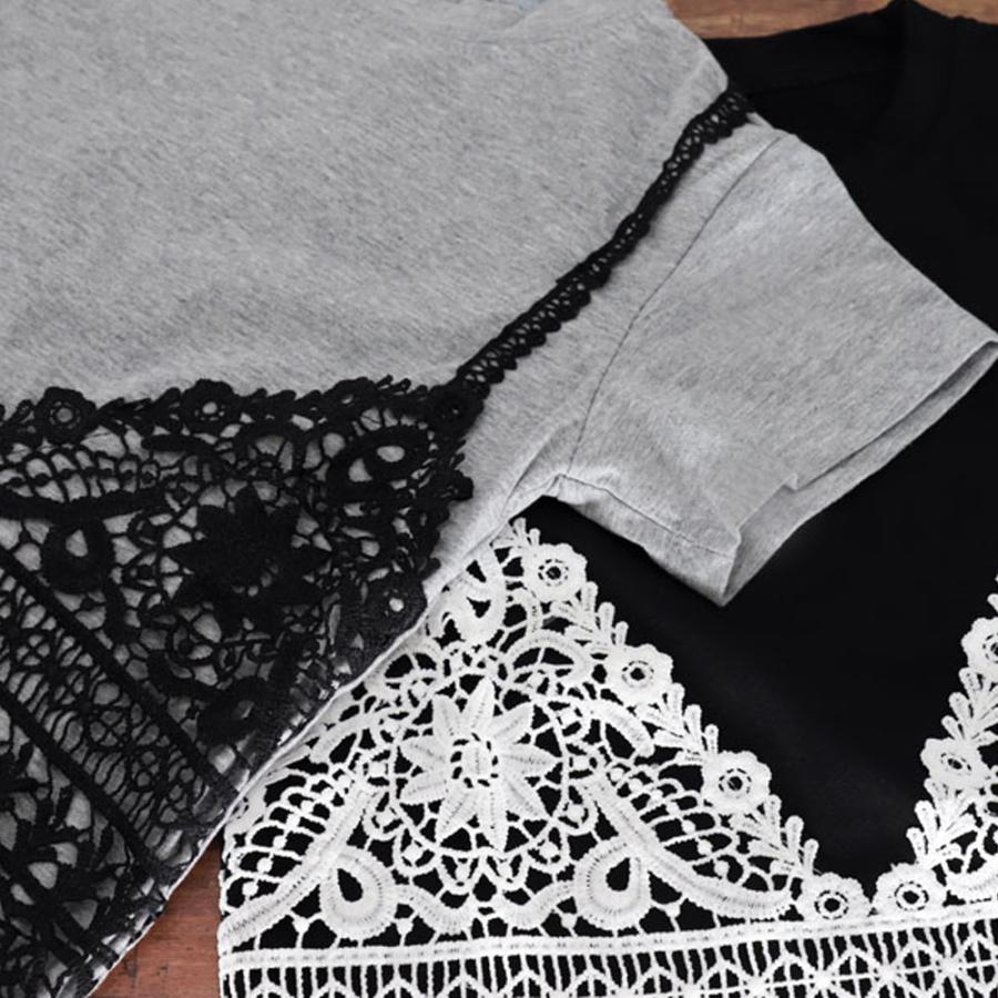 【送料無料】50％off 可愛い 刺繍 ビスチェ Tシャツ レース ビスチェ風 Ｔシャツ  キッズ 100 110 120 krk32 |  | 02