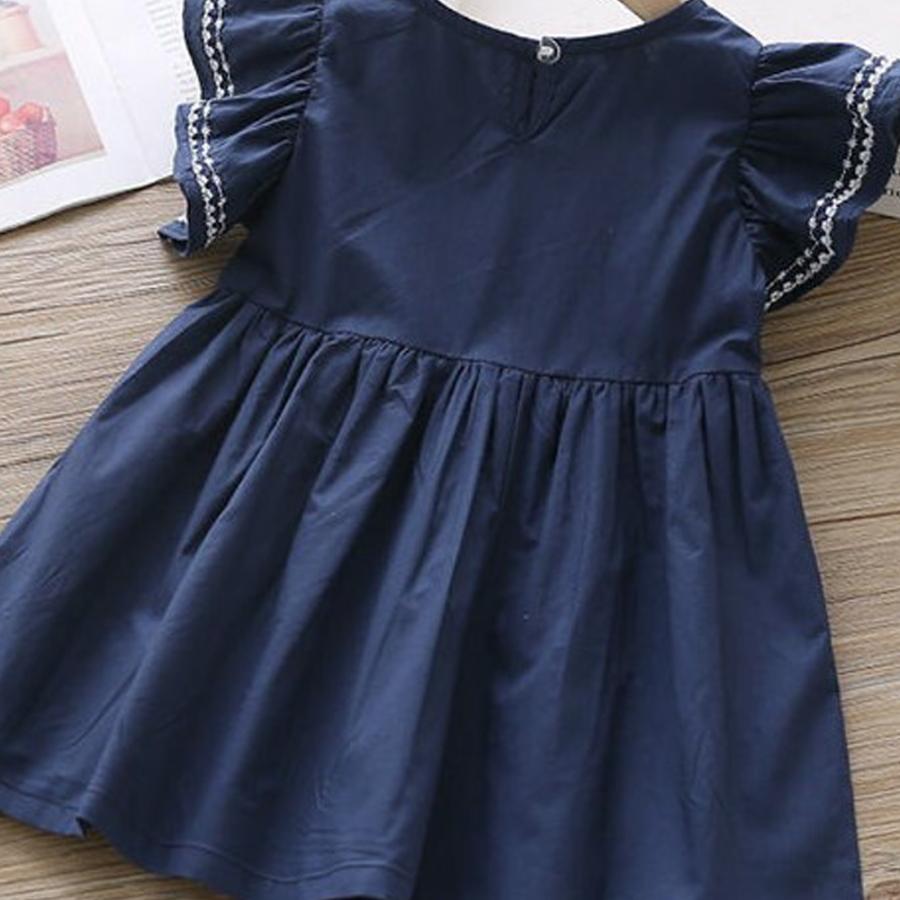 【送料無料】50%off キッズ  ベビー 女の子 ワンピース ドレス フリル リボン 刺繍 ギャザー おしゃれ お出かけ |  | 03