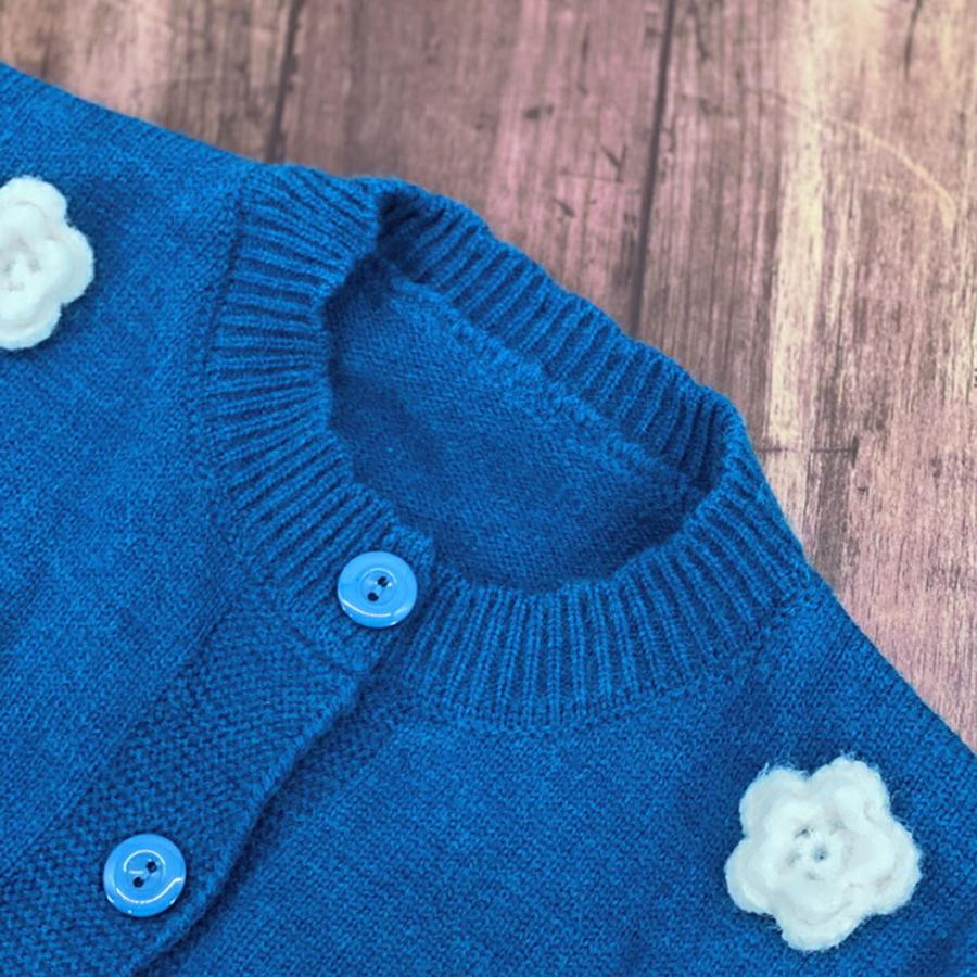 【送料無料】 40%off ベビー キッズ カーディガン セーター ニット 花 可愛い おしゃれ 無地 シンプル 110 120 krk42 |  | 04