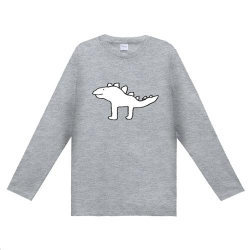 Sale 日本プリント 子供服 ロングtシャツ ステゴザウルス カットソー 恐竜 イラスト グレー 長袖 キッズ 子ども 110 130 150 St002tl Gr St002tl Gr Anicca 通販 Yahoo ショッピング