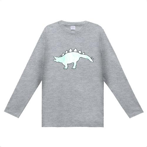 Sale 日本プリント 子供服 ロングtシャツ ステゴザウルス カットソー 恐竜 イラスト 色付き グレー 長袖 キッズ 子ども 110 130 150 St004tl Gr St004tl Gr Anicca 通販 Yahoo ショッピング