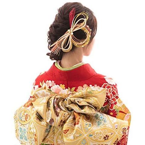 最適な材料 水引 髪飾り かんざし 和装 普段使い 日本製 Watmosphere ワトモスフィア ヘアーアクセサリー ゴールド Free Size 内祝い Www Tiebreak Fr