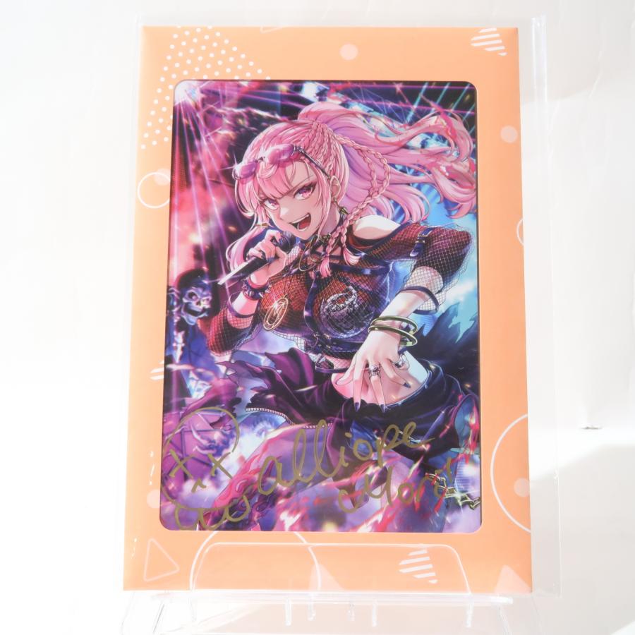 ホロライブ ポストカード カリオペ 直筆サイン 誕生日記念 特典 バッジ カード ホロライブEnglish VTuber 森カリオペ 誕生日記念2023 直筆サイン入り