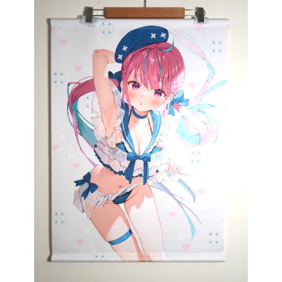 正規品 未開封 B2タペストリー ホロライブ 湊あくあ 鏡ver がおう 駿河屋 -<中古>湊あくあ あくあ色 in わんだ～☆らんど♪ B2