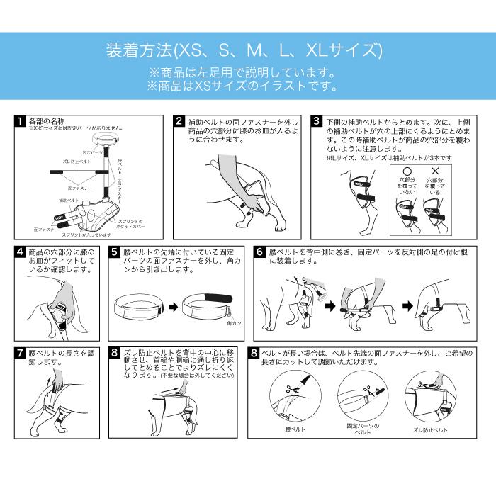 BT JUMP (膝サポーター) 右 XLサイズ 愛犬の膝のトラブルに 膝関節サポーター バルト 送料込_8
