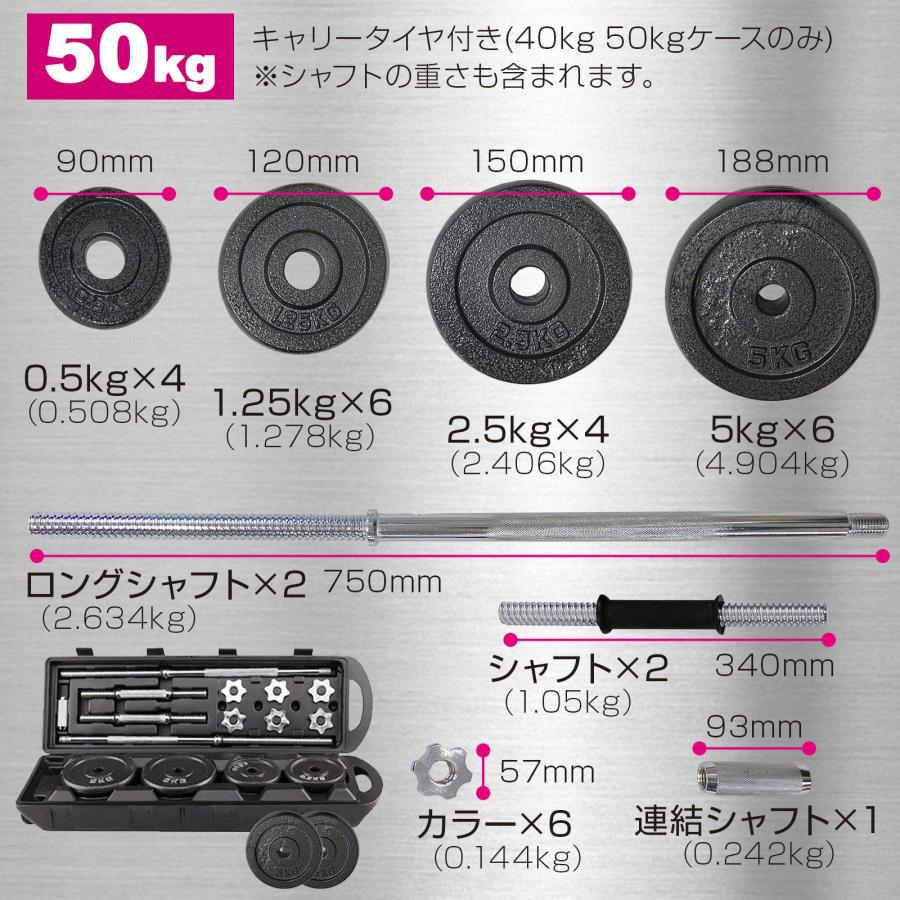ダンベル 50kg バーベル可 延長シャフト トレーニング器具 自宅 ジム 1