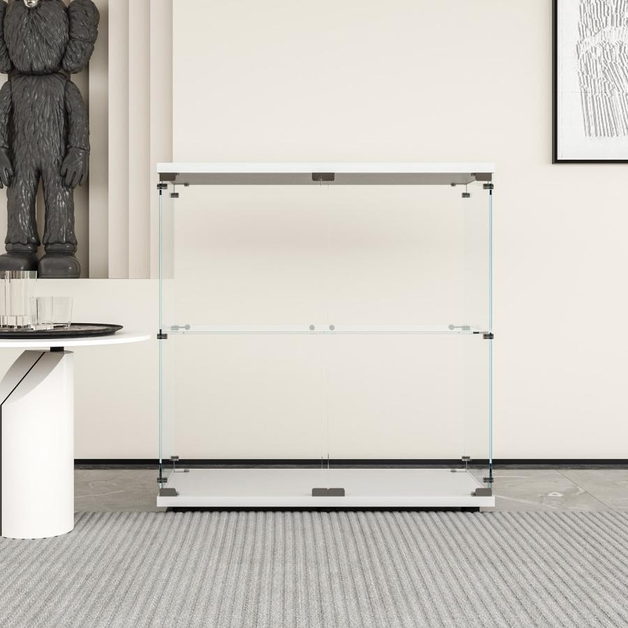 ガラスケース 2段両扉タイプ(鍵付き) コレクションケース フィギュア