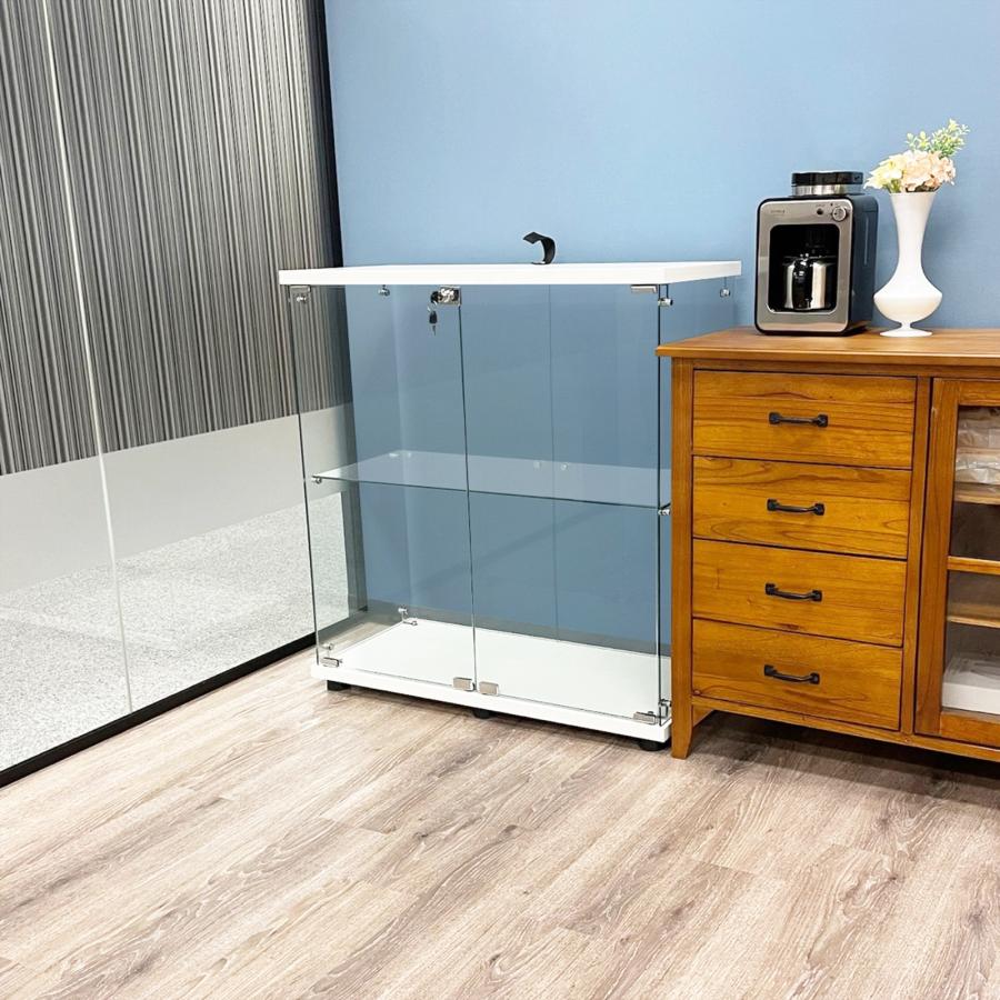 ガラスケース 2段両扉タイプ(鍵付き) コレクションケース フィギュア