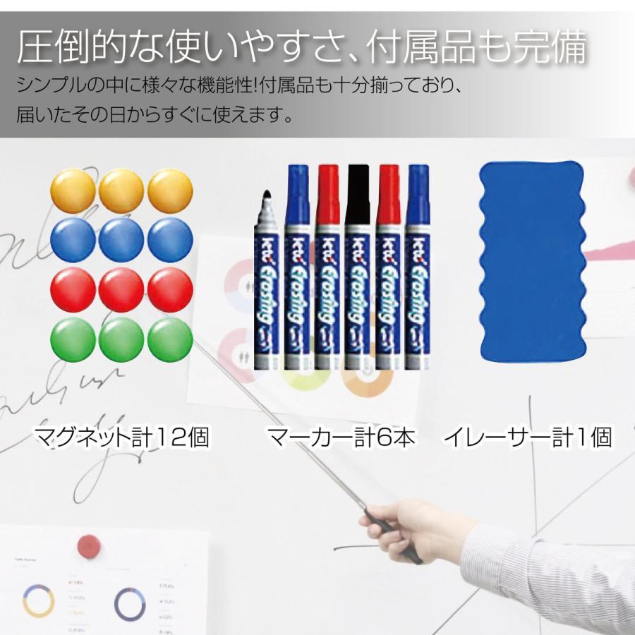 ホワイトボード 移動式 キャスター付き おしゃれ 両面 幅180cm 高さ