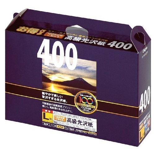(業務用セット)ナカバヤシ　インクジェット光沢紙　100年台紙に貼れる高級光沢紙　L判：400枚　JPPG-L-400