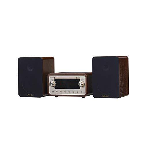 SANSUI 真空管ハイブリッドアンプ搭載CDステレオシステム SMC-300BT ブラウン ミニコンポ、ラジカセ