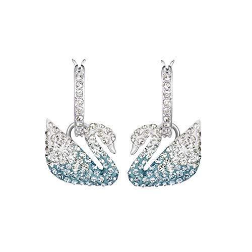 激安特価 Swarovski スワロフスキー Iconic Swan ブルークリスタル と
