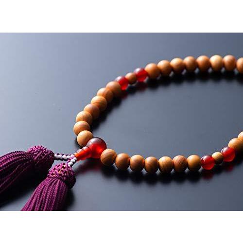 【在庫処分】 【お仏壇のはせがわ】 数珠 女性 どの宗派でも使用可能 じゅず 日本製 婦人 一位メノウ正絹房ぶどう 日本の木 数珠