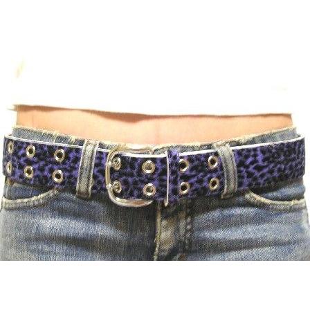 40ミリ パープルパンサー スタッズベルト ダブルアイレット 日本製