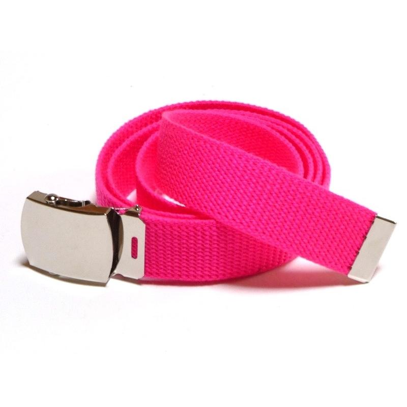 蛍光ピンク 32ミリGIベルト ガチャベルト アクリル製ローラーバックル