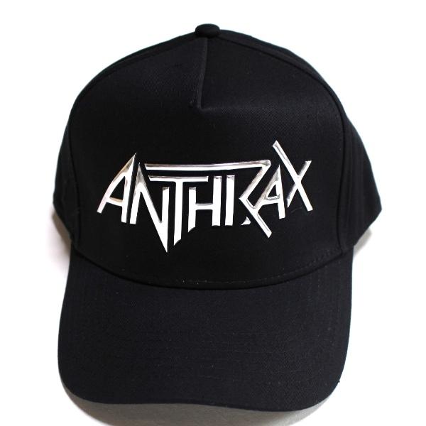 ANTHRAX 刺繍キャップ 黒 アンスラックス ANTHRAX アンスラックス SONIC SILVER LOGO CAP オフィシャル バンド