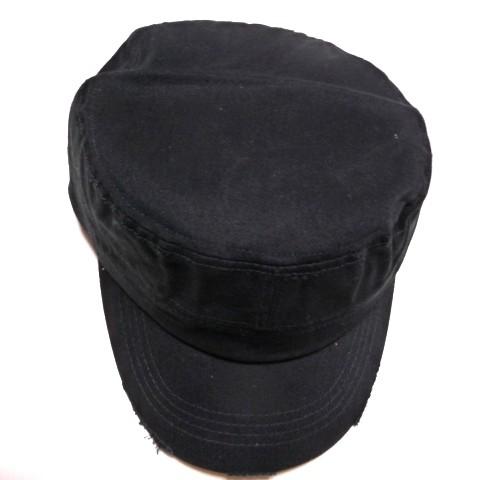 Blank Cadet Cap- Black Vintage Distressed Capカデットキャップ(カストロキャップ)☆ヴィンテージ加工！｜animal-rock｜04
