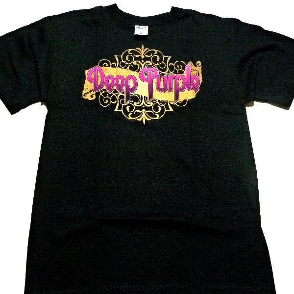 【メール便対応可】DEEP PURPLE ディープパープル  ORNATE LOGO オフィシャル バンドTシャツ｜animal-rock