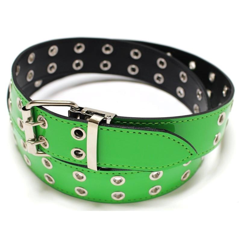 エナメル ベルト 40ミリ 合皮 ビニール製 2P 二つ穴 ダブル