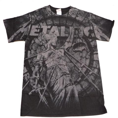 【メール便対応可】METALLICA  メタリカ    STONE JUSTICE  ALL OVER PRINT  オフィシャル バンドTシャツ｜animal-rock