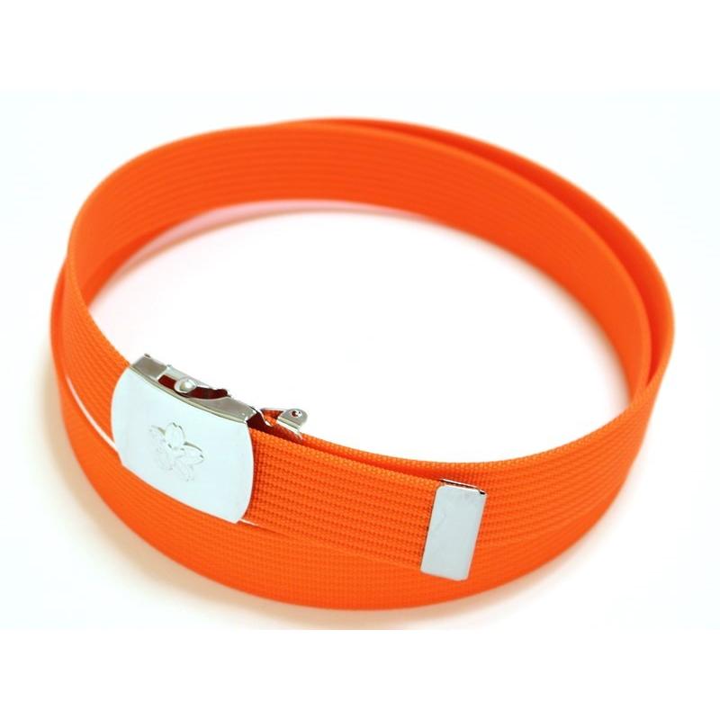 オレンジ 32ミリ ナイロン 消防団ローラーバックルベルト 1梱包1本まで