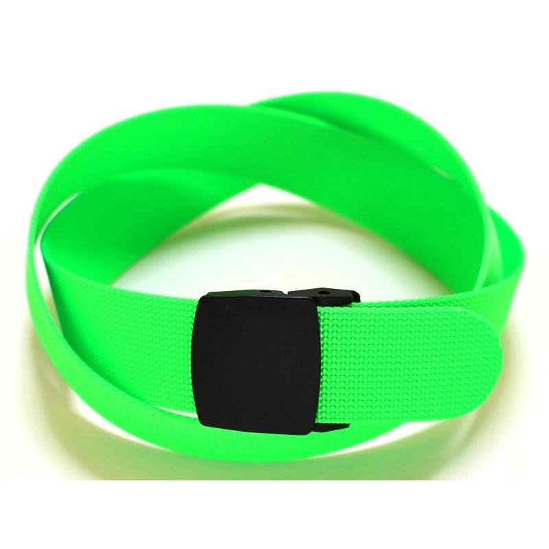 蛍光グリーン 40ミリパイレン プラスチックバックルベルト 樹脂