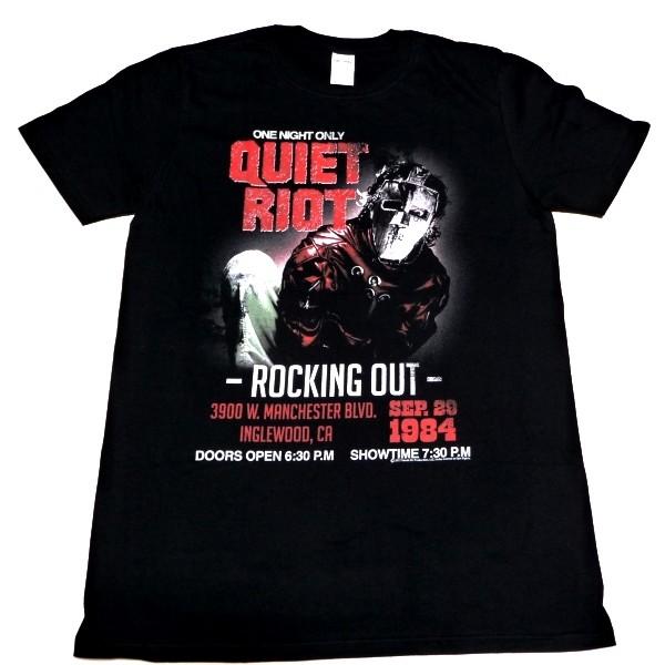 QUIET RIOT クワイエット・ライオット ROCKINGOUT オフィシャル バンドTシャツ 1梱包2枚までメール便対応可｜animal-rock