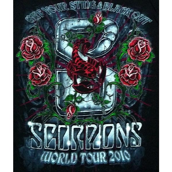 【メール便対応可】SCORPIONS  スコーピオンズ ROSES TOUR 2010 オフィシャル レディースバンドTシャツ【レディース】｜animal-rock｜02