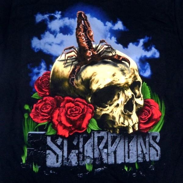 SCORPIONS スコーピオンズ SKULL AND ROSES オフィシャルバンドＴシャツ｜animal-rock｜02