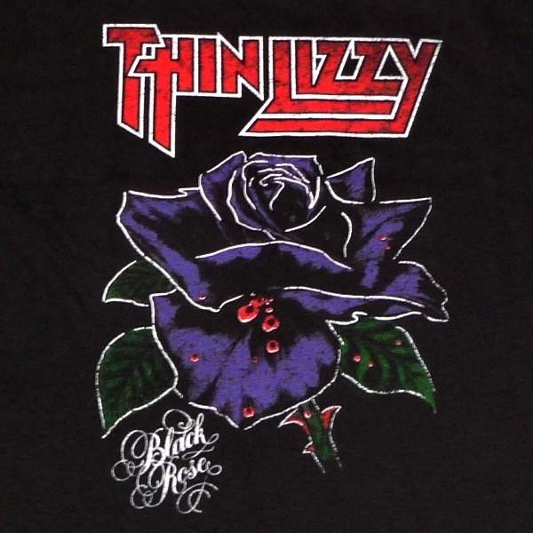 THIN LIZZY シンリジー BLACK ROSE MENS SOFT TEE オフィシャル バンドTシャツ  / 2枚までメール便対応可 |  | 01