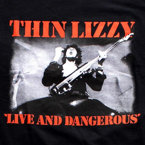 THIN LIZZY シンリジー LIVE AND DANGEROUS オフィシャル バンドTシャツ |  | 01