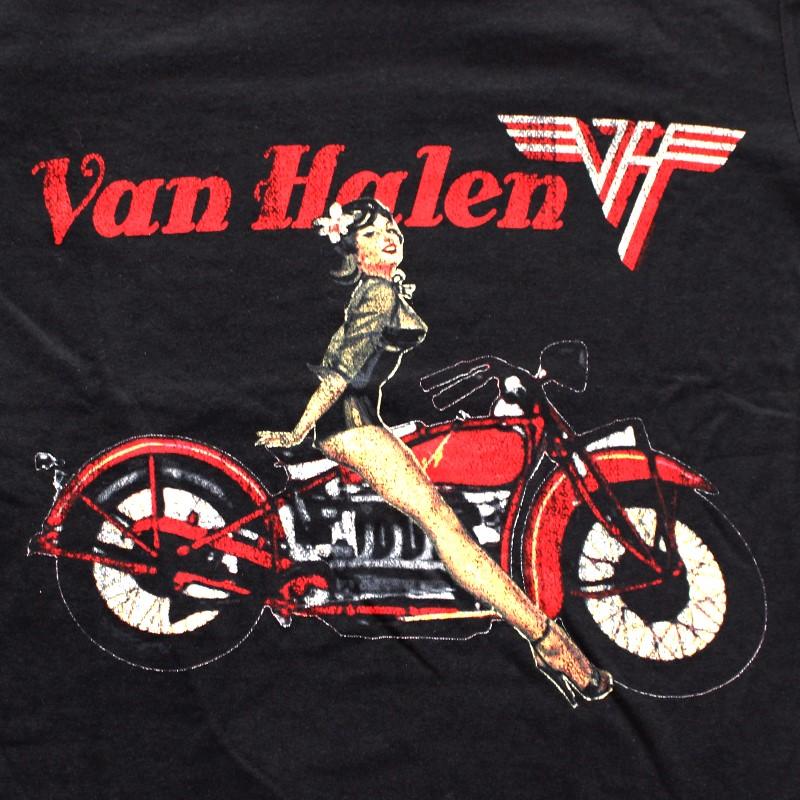 VAN HALEN ヴァンヘイレン PIN-UP MOTORCYCLE オフィシャル バンドＴシャツ｜animal-rock｜02