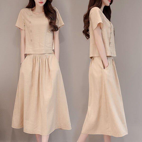 セットアップ レディース カジュアル 夏 40代 きれいめ トップス 半袖 スカート 2点セット ワンピース フォーマル 通勤 Ol オシャレ 大人 上品 着痩せ Ra9wfbvti1 ファッション Didjet Com