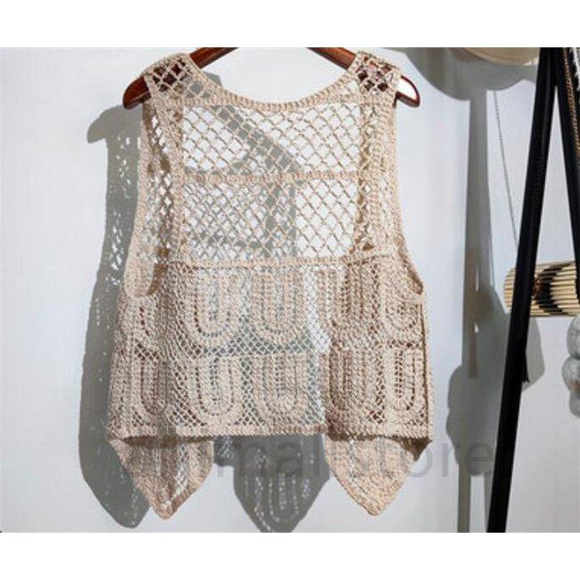 ベスト レディース サマーベスト ジレ ニットベスト 透かし レース ノースリーブ 前開 夏 カジュアル 重ね着風 代 30代 40代 50代 新作モデル