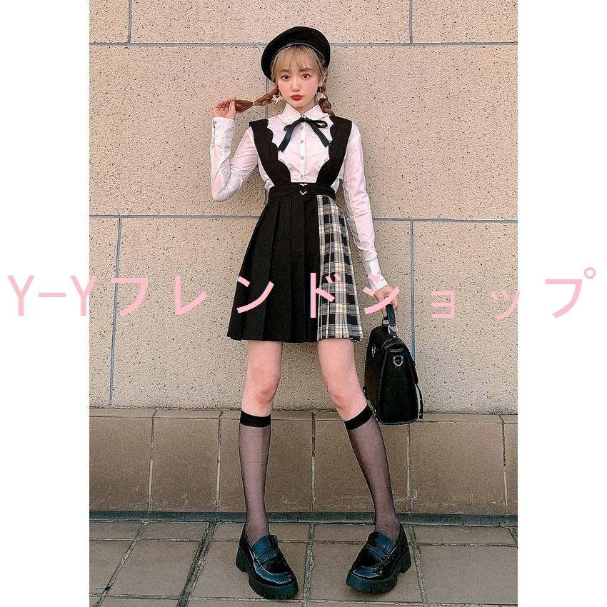 お嬢様2wayアシンメトリープリーツジャンスカワンピーススカート黒ボルドーレディース原宿系ゆめかわいいボボンニジュウイチb1932 華麗