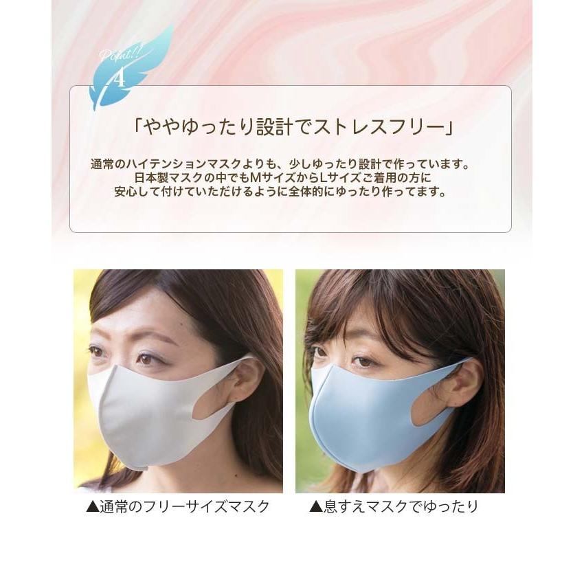 お得な提供の-ワイヤー入りマスク 呼吸がしやすい 日本製 マスク UVカット 保温 ゆ•ったり 男性でも使える 1枚入り Free H.ブルーナイト 