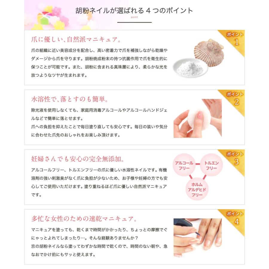 ネイル 胡粉ネイル ポリッシュ マニキュア はがせる カモフラネイル 速乾 無添加 ネイルアート キッズネイル メール便 京の胡粉ネイル10ml l紅梅(こうばい)|animato066210|05