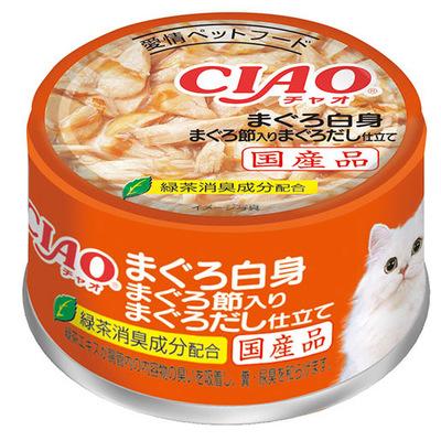 96缶 いなば CIAO チャオ 缶 猫 まぐろ白身 まぐろ節入りまぐろだし CIAO（いなばペットフード） CIAO缶 まぐろ白身 まぐろ節入り まぐろ