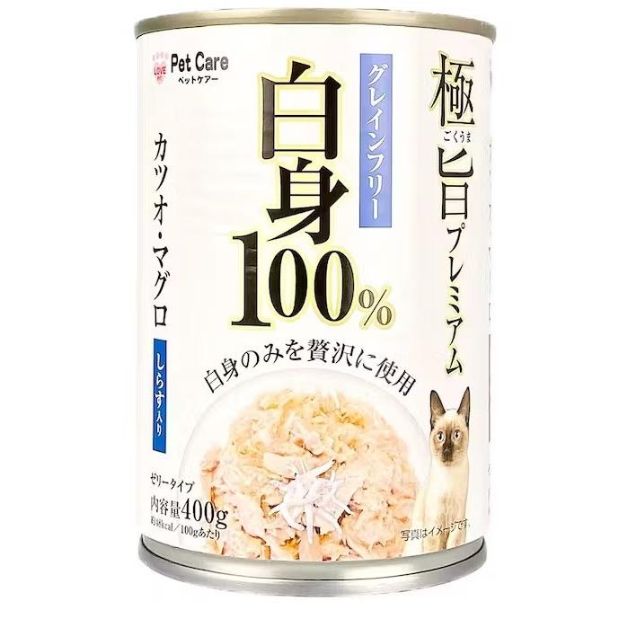 極旨プレミアム缶 ゼリータイプ カツオ・マグロ しらす 400g